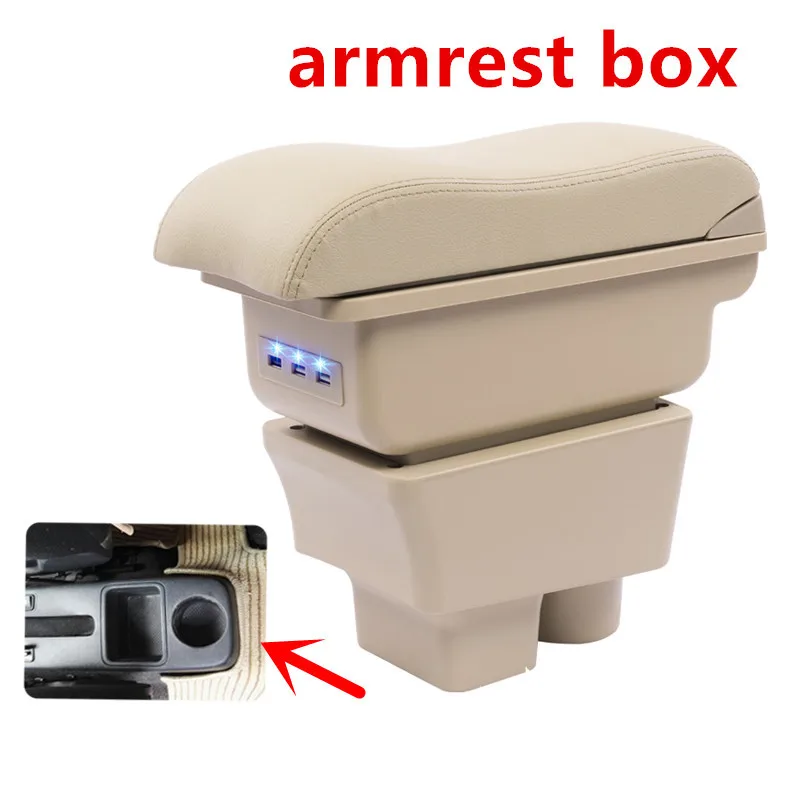 For Skoda Fabia 2008-2014Armrest Box Car Center Storage With Cup Holder Arm Rest Rotatable Car-styling Interior Accessories | Автомобили и