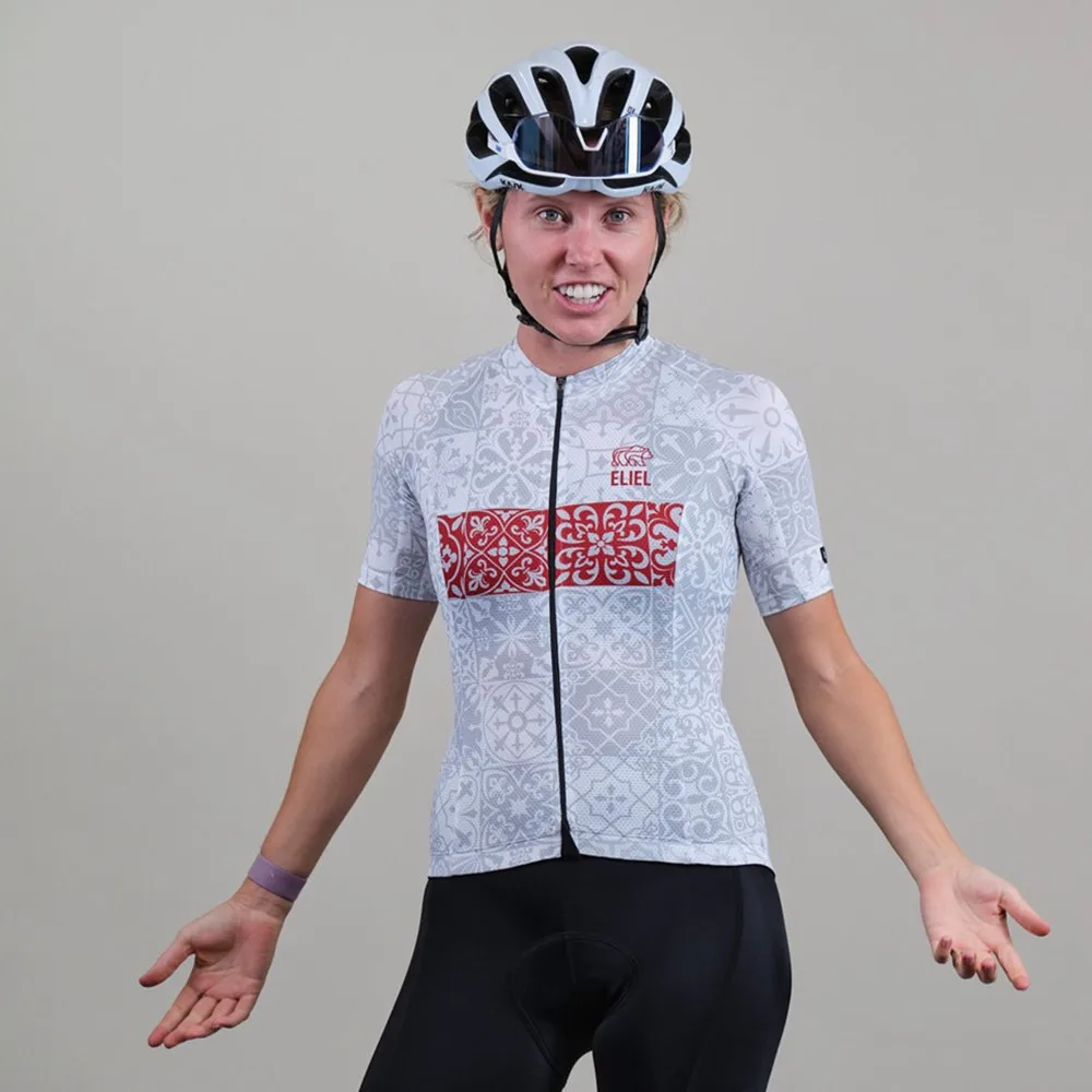 

Велосипедная одежда ELIEL, летний женский нагрудник с коротким рукавом, короткая одежда для езды на горном велосипеде, трикотажный нагрудник, шорты, костюм, одежда для езды на дороге и велосипеде
