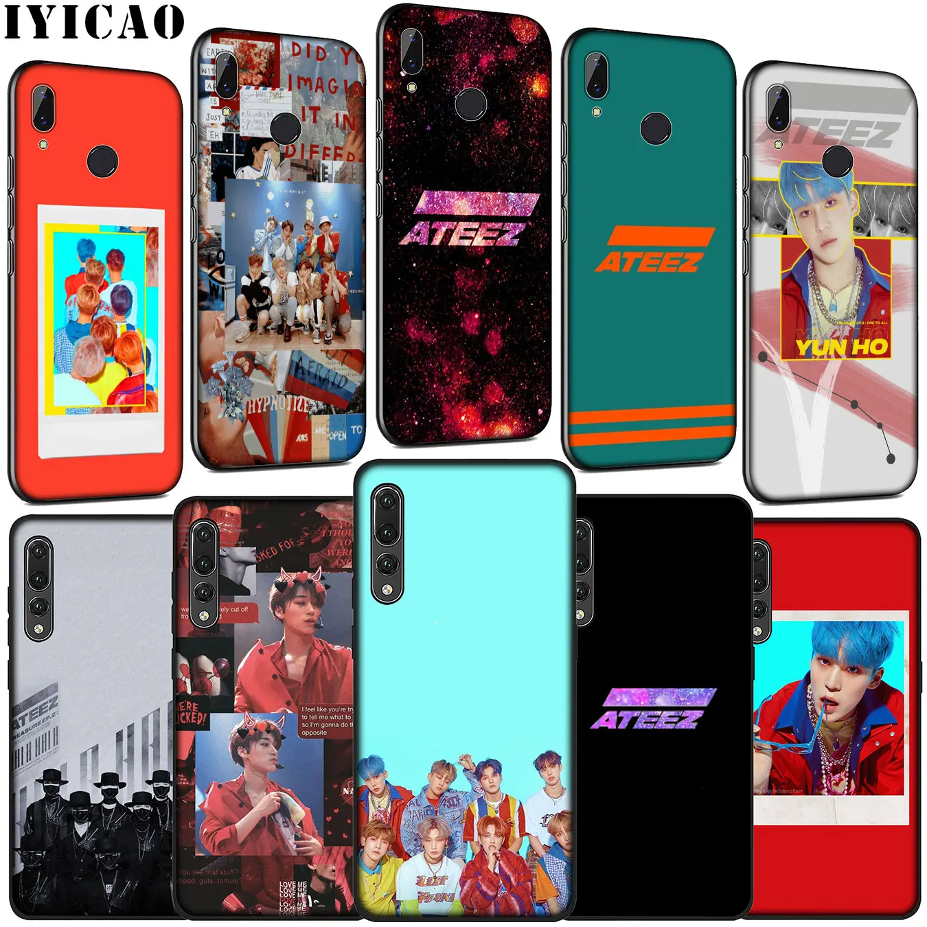 Мягкий силиконовый чехол KPOP ATEEZ для Huawei P30 P20 Pro P10 P9 Lite Mini 2017 2016 P Smart Z Plus 2019 |
