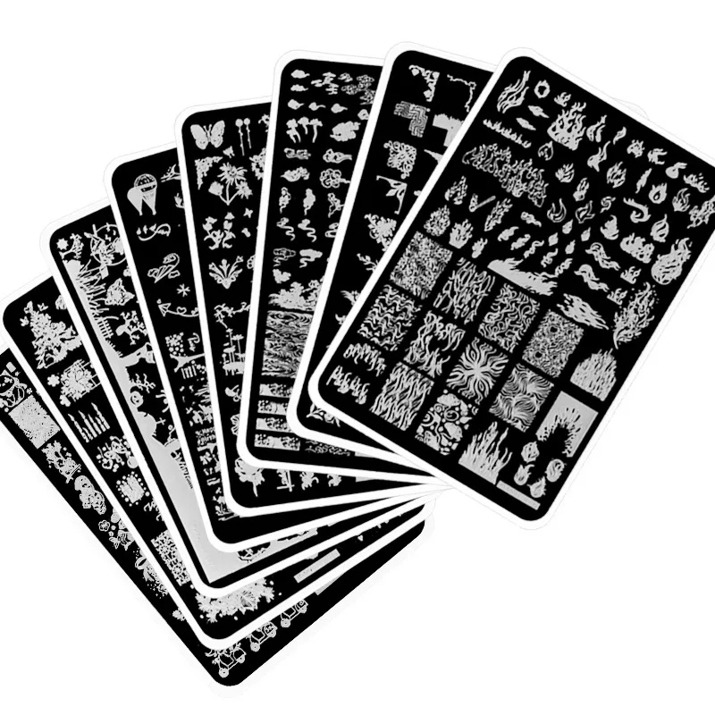1PC**9.5X14.5cm Nail Art Stamping Plate 304 Stainless Steel Templates  Plates Image--Unique Design/Lace design nail Stamp Plate