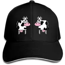 Мужская и женская бейсболка с мультяшными коровами