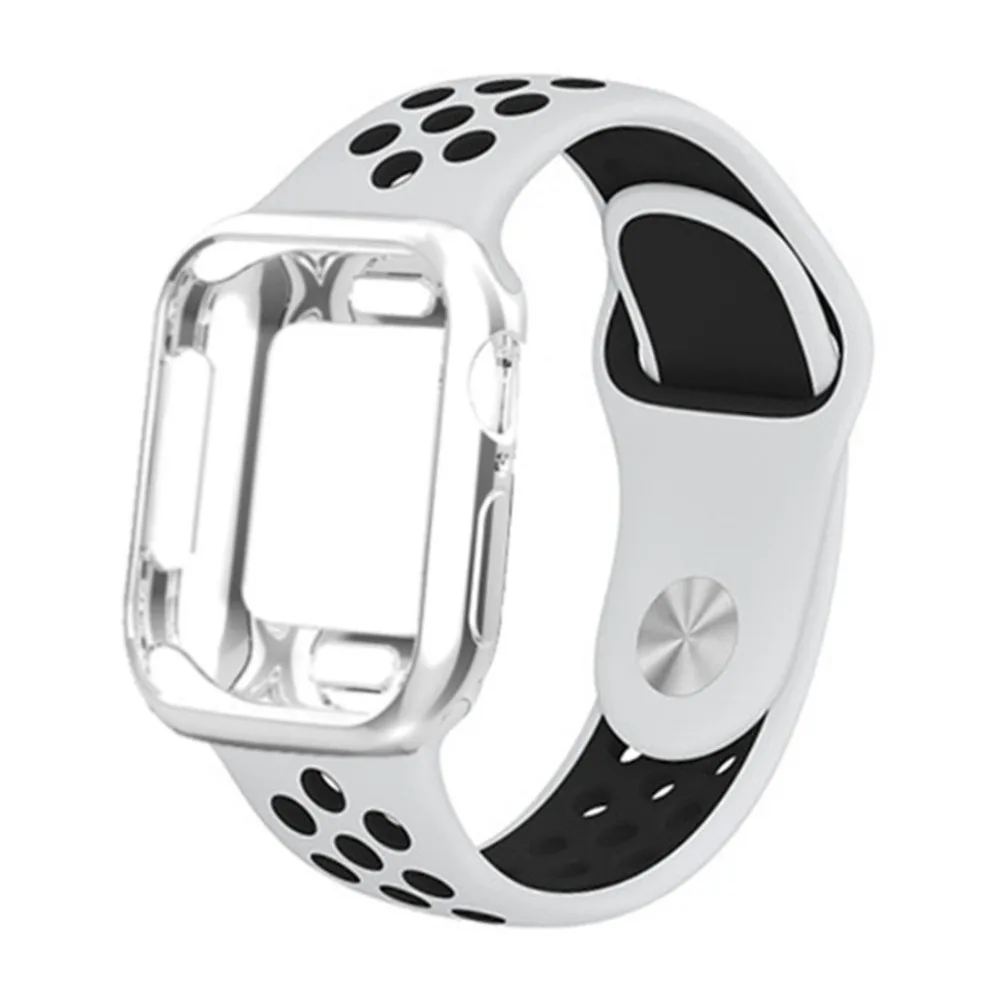 Чехол для Apple Watch band 4 ремешка 42 мм/38 мм iwatch 3 диапазона 44 мм/40 мм correa силиконовый спортивный браслет наручные часы серии 2/1