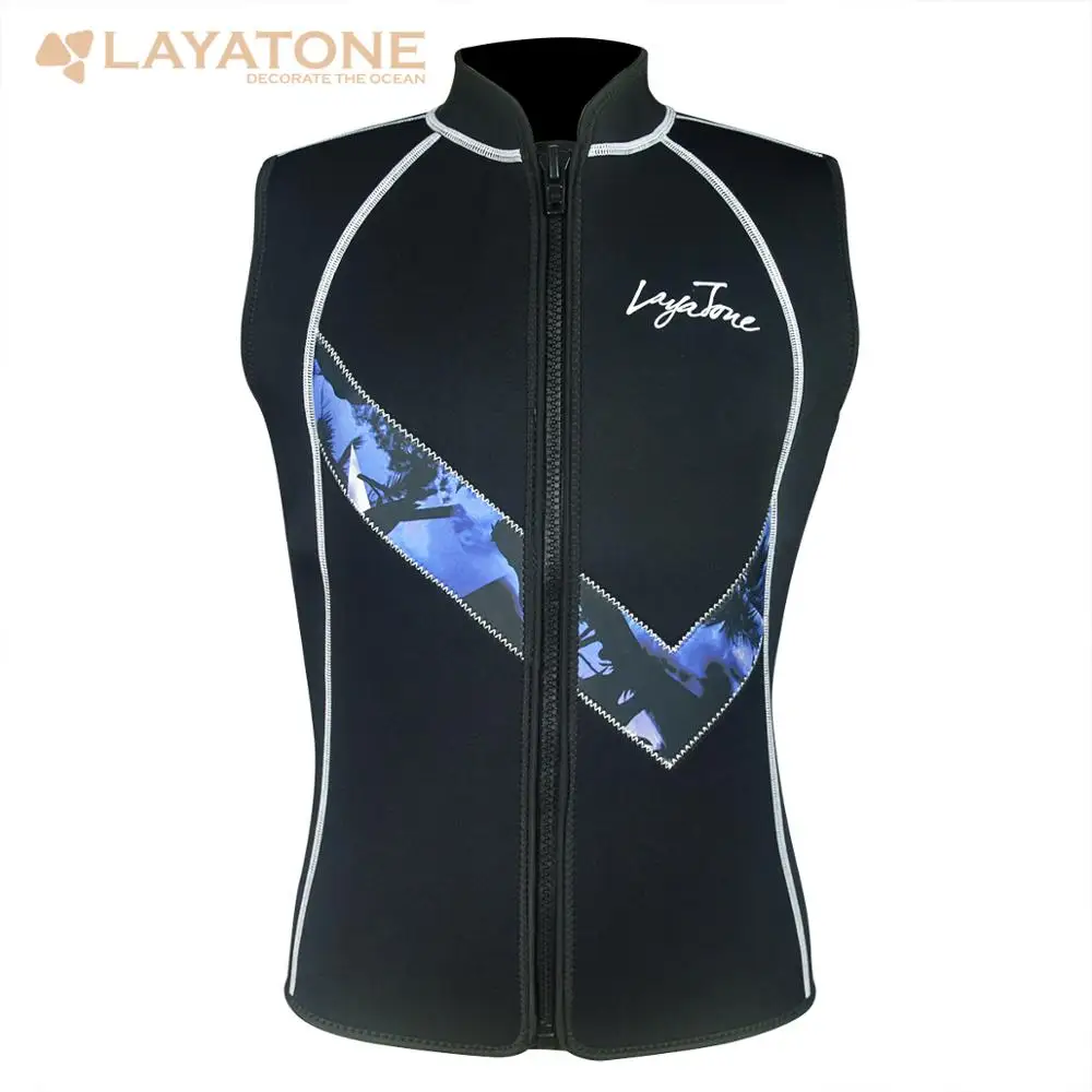 

LayaTone 3mm Neoprene Wetsuit Vest Men Diving Suit Vest Sleeveless Canoeing Surfing Snorkeling Fishing Running Kayaking Top Vest