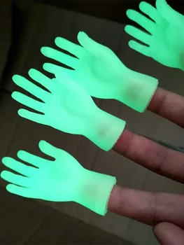 

Finger Hands Glow Toy Puppet Funny Simulation Mini Tiny Finger Hands with Left And Right Hand For Halloween PartyMini Finger