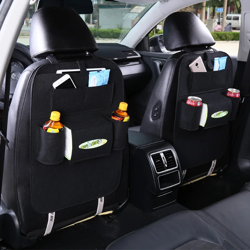 1PC Auto Car Back Seat Storage Bag Organizer Trash Net Holder Multi-Pocket Travel Hanger for Auto Capacity Pouch Container#1