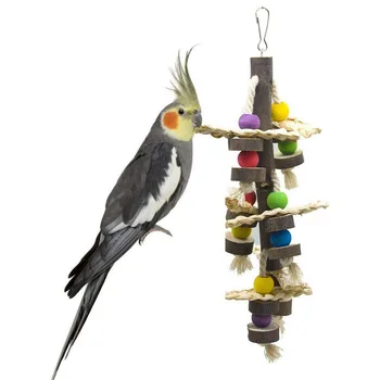 

1PCS Pet Bird Log Corn Skin Ball Toy Color Parrot Toy Durable Parrot Cage Chew Toy