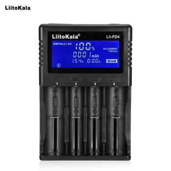 

Liitokala Lii-PD4 18650 LCD Display Charger 26650 21700 14500 10440 4 Slots NiMH li-ion Smart Universal Battery Charger