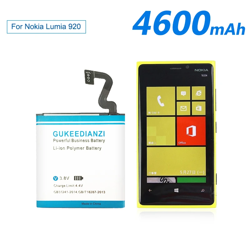 GUKEEDIANZI 4600 мАч батарея для Nokia Lumia 920 мобильный телефон замена перезаряжаемая батарея BP-4GW BP 4GW