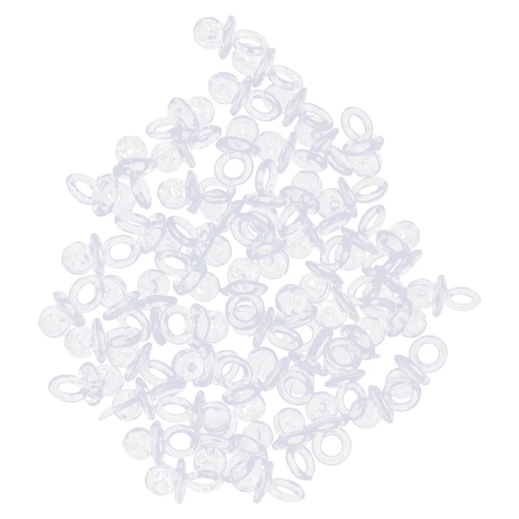 144pcs Plastic Mini Pacifier Charm Table Decoration Pacifier For Baby Shower