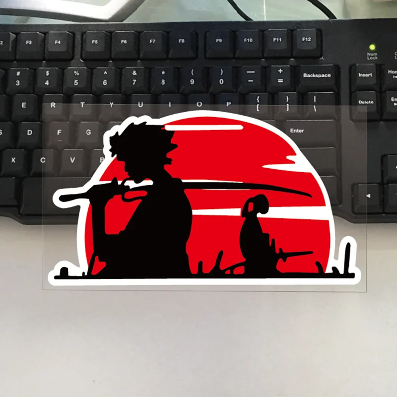 Водостойкая Светоотражающая наклейка на автомобиль Samurai Sunset силуэт размер 19 6x11
