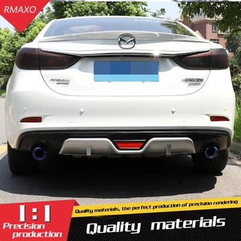 

For Mazda 6 Atenza Body kit Rear spoiler 2015-2018 ABS Rear Bumper Diffuser Bumpers Protector bumper rear lip rear spoiler