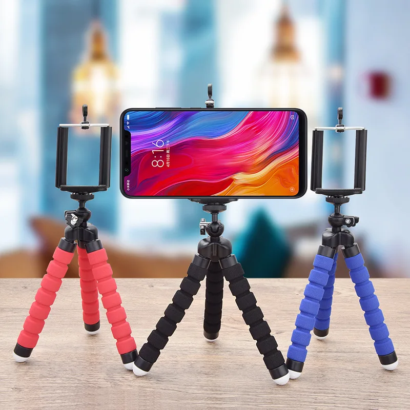 

Portable Flexible Sponge Adjustable Octopus Tripod Phone Holder Mount Bracket Car Stand Replacement for GoPro ORP