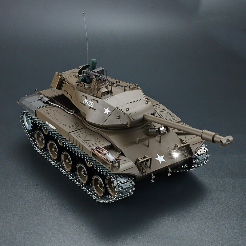 Большой 1 / 16 3839 2 4 г Wacker BulldogRadio RC боевой танк США M41A3 для детей с дистанционным