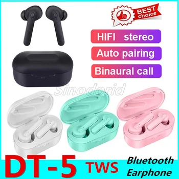 

DT-5 TWS Bluetooth Earphone DT5 Wireless V5.0 Earbuds Mobile Stereo Earbud Sport in-Ear headset with powerbank Earpieces