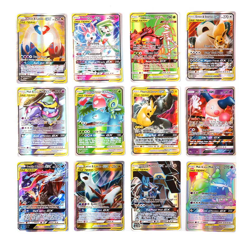 

Promotion price 2019 New Arrial GX EX MEGA TAG TEAM Shining Pokemon Cards Game Battle Trading Cards Game Children Toy