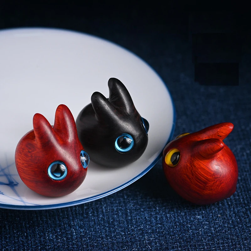Tanio Kawaii królik miniaturowe figurki czerwone