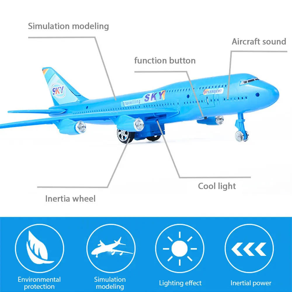 Мини-самолет игрушки электрические самолеты Инерционная модель самолета движущиеся мигающие огни Звуковые Детские игрушки DIY летательные подарки для детей