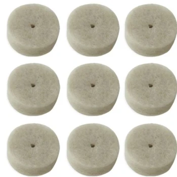 

10xBeige Polishing Buffing Grinding Wheel Wool Felt Polisher Disc Pad + Mandrel