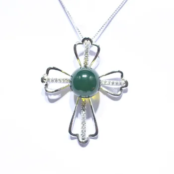 

Natural blue amber pendants cross jesus necklaces pendant for prayer with 925 sterling silver pendants necklace women