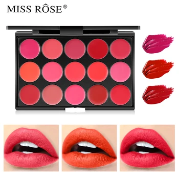 

Miss Rose 15-color Lipstick Plate Matte Plate Lipstick Cream Lip Honey Plate Makeup Plate Hot Sale Waterproof / Water-resistant