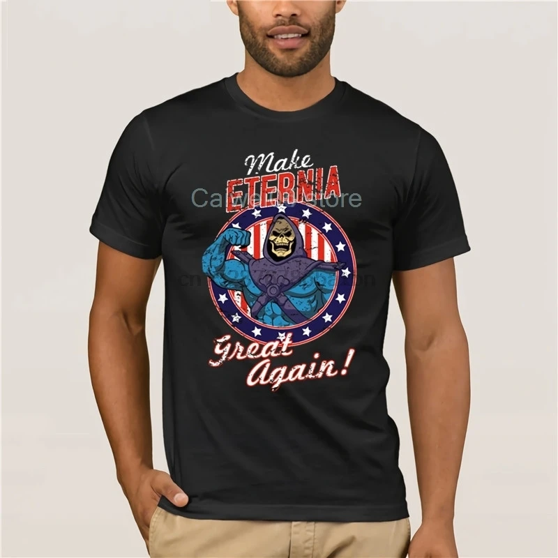 100% хлопок топ мужская футболка 2019 брендовая MAKE ETERNIA GREAT AGAIN модная летняя |