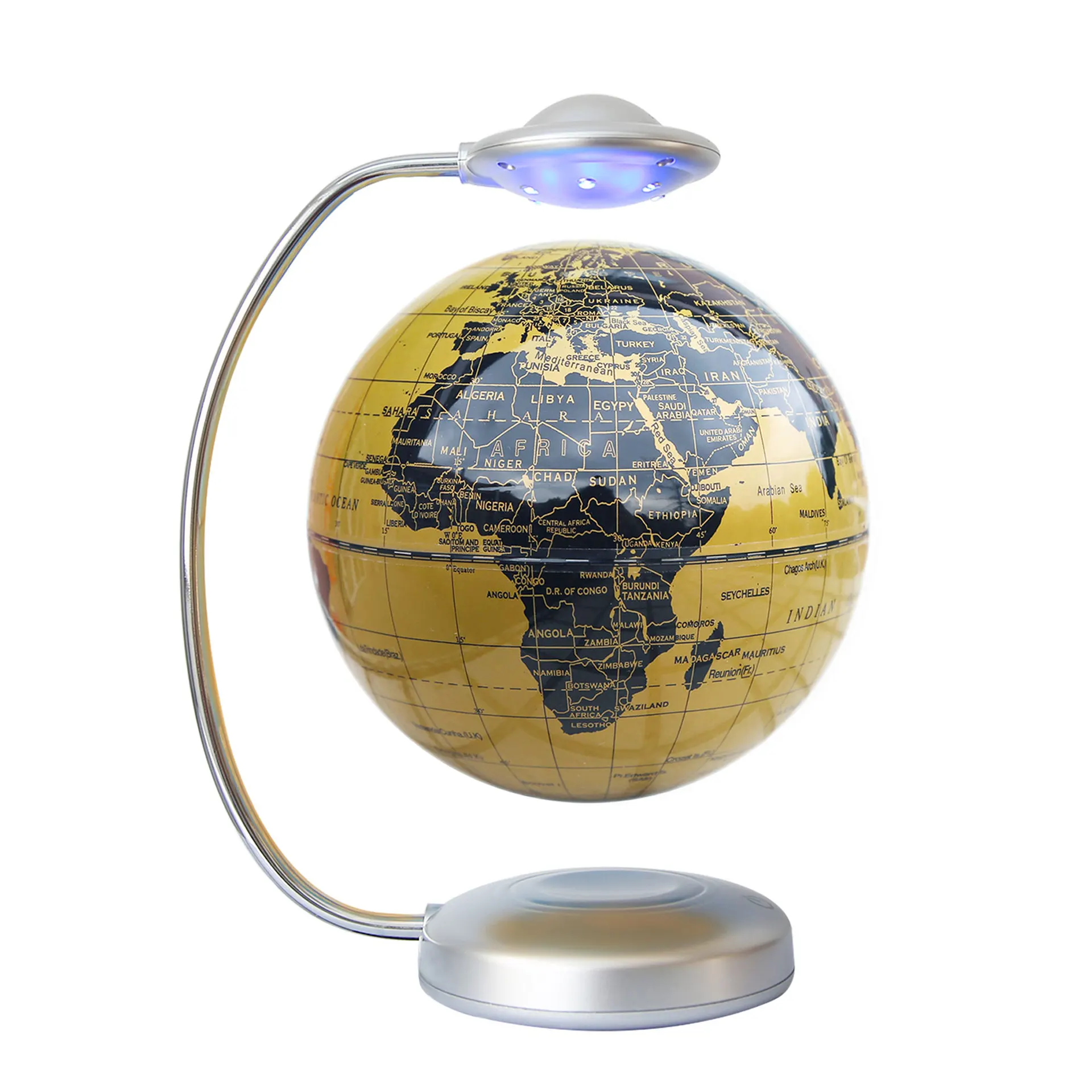 

Magnetic Levitation Floating Globe, 8" Anti-Gravity World Map Constellation Spinning Ball with Touch Control LED Light, Creative