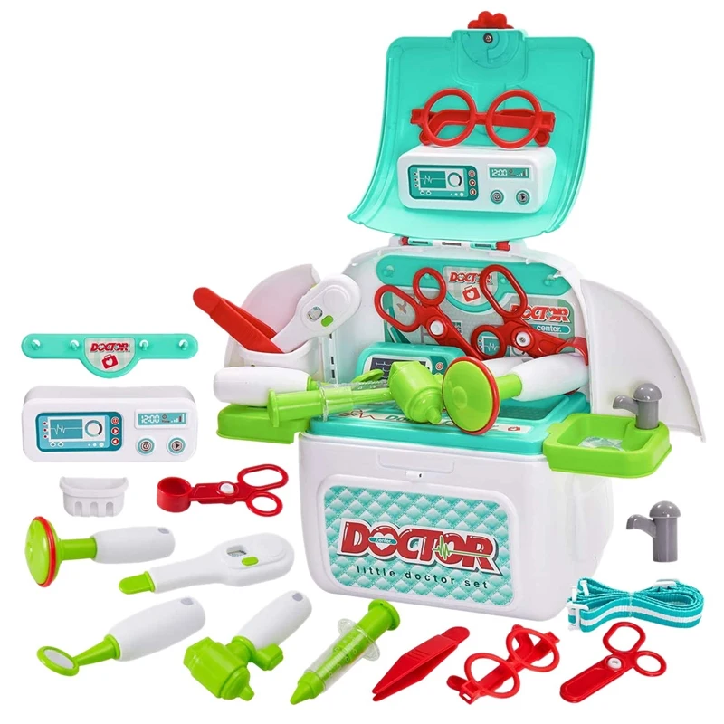 

Kids Pretend Play Simulation Doctors Toys Nurse Kit Role Playing Game Carry Case Playsets Birthday Gifts for Children Girls Boys