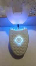 Cepillo de dientes ultrasónico en forma de U de silicona, impermeable, recargable por USB, eléctrico, automático, 4 modos, limpieza Oral