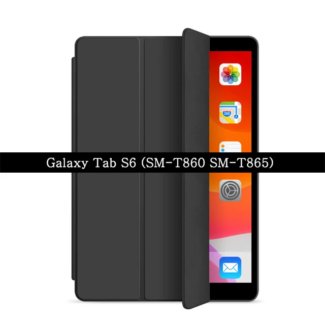 Jet Black Чехол для планшета для samsung Galaxy Tab S6 10,5 SM-T860 SM-T865 wifi LTE 3g из искусственной кожи Fundas защитный чехол Магнитный чехол - Цвет: Jet Black