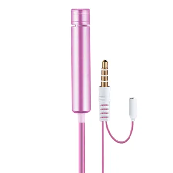 

3.5mm Wired Mini Microphone Aluminum Alloy Karaoke Singing For Phone Laptop PC Gold Rose Gold Blue Microphone