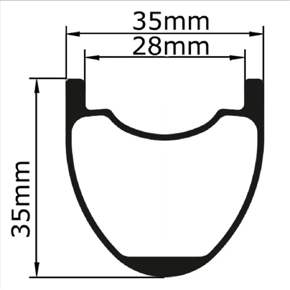 

Carbon-Rim Deep-Clincher Tubeless Hookless-Wheel 27.5er 35mm Wide MTB Symmetric 24H 28mm ENDURO DH Bicycle Rims