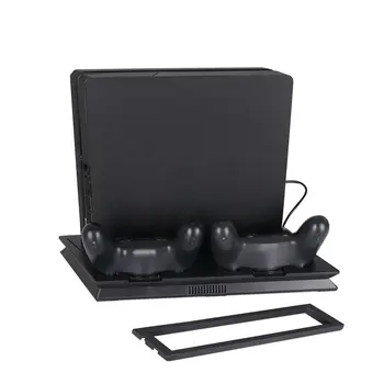

PS4 Slim Vertical Stand with Cooler Cooling Fan Controller Charger Charging Dock Station Play Station 4 PS 4 S Games Accessories