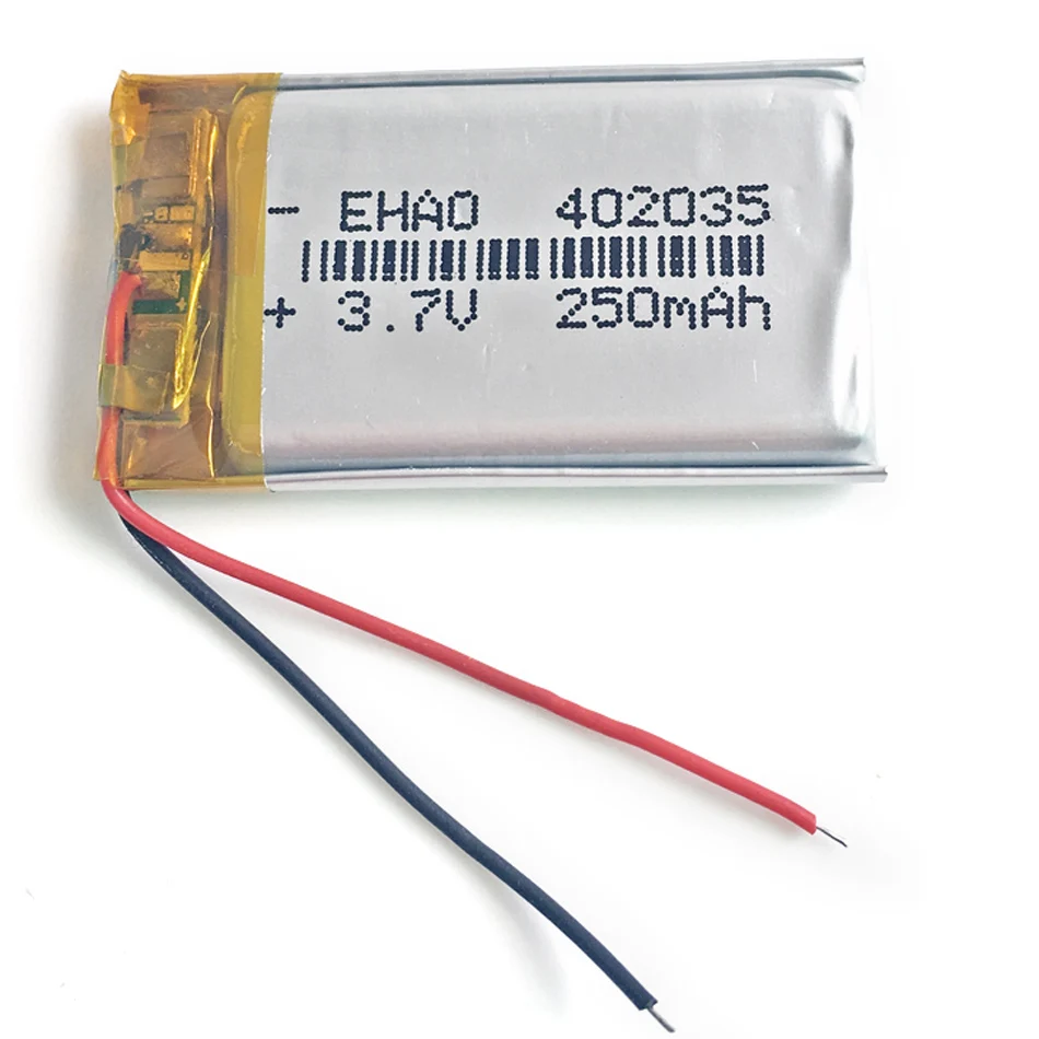 3,7 V 250mAh 402035 с JST 3pin вилкой литий-полимерный перезаряжаемый литий-полимерный аккумулятор для MP3 MP4 gps bluetooth гарнитура ручка с камерой - Цвет: no plug