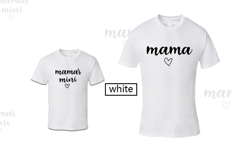 Mama' s/одинаковые Семейные футболки с забавными буквами хлопковая одежда для мамы и дочки, мамы и ребенка детский комплект с сердечком