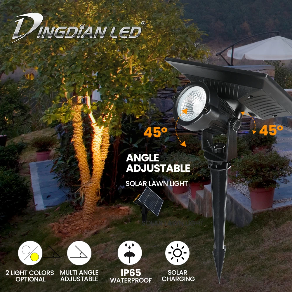

Solar Lawn Lights Waterproof Light 10W/5W LED Garden Lighting Solar Lamp Outdoor Lighting Control Pathway LED Lawn Spootlights