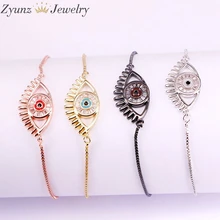 10 шт., глазурированный коннектор ювелирный браслет с подвесками-чармами, цепочка, Браслет CZ Micro Pave для женщин и девочек