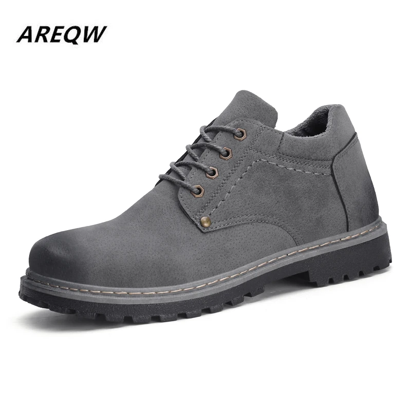 

2019 Cattle Suede Comfortable Autumn and Winter Low To Help The New Fashion British Style Men's Martin Boots