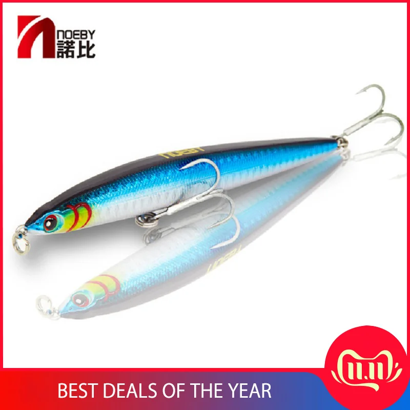 NOEBY NBL9126 карандаш Тонущая приманка stickbait Блюз код тонкий C длинный литье Рыбная приманка вобблер 125 мм/21,5 г для морского окуня