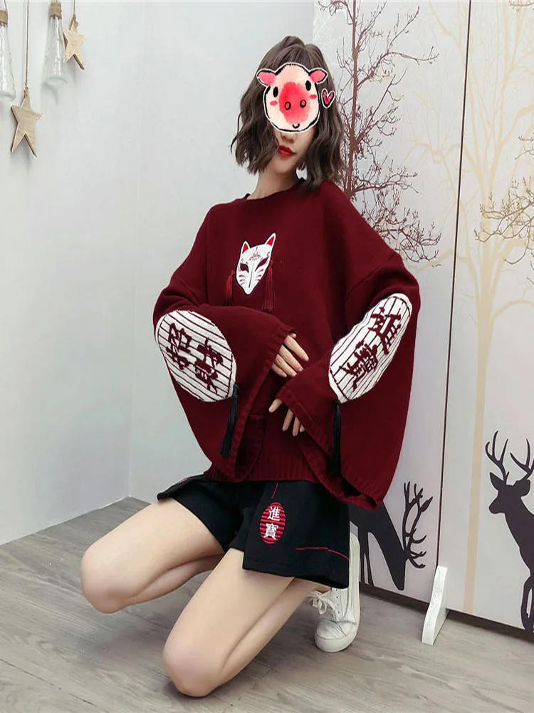 Harajuku Chinese Top Japanese Sweets Ladies Tops Blouses Preppy Style Chinese Style Clothing Women Clothes Women Chinese Shirt
