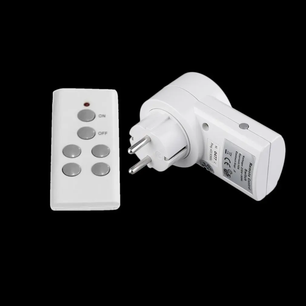 New Wireless Remote Control Home House Power Outlet Light Switch Socket 1 Remote EU Connector Plug DC 12V Hot Sale Dropshipping