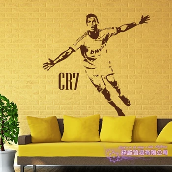 

C Ronaldo Football Player Wall Sticker Sports Decal Kids Room Decoration Posters Vinyl C Ronaldo Car Soccer Player Decal