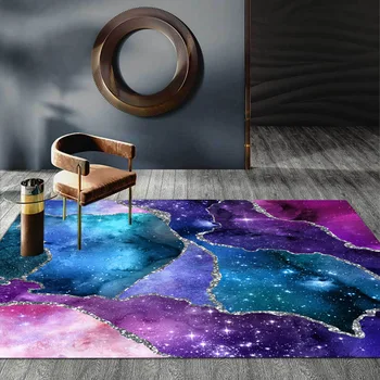 

Luxury Colorful Galaxy 3D Printed Carpet Romatic Star Sky Space Rug Bedroom Decoration Entracnce Carpet Floor Mat Children Room