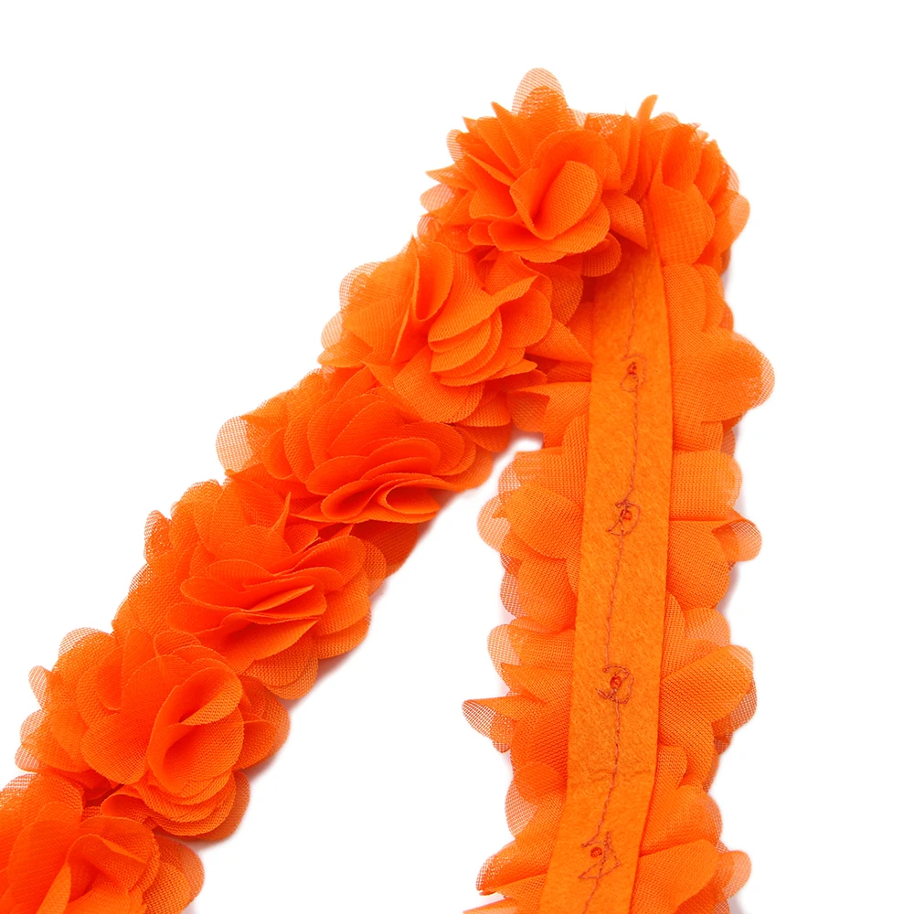 Многоцветный 5 см шифоновый кружевной цветок отделка ленты для аппликации шитья свадебное платье украшения аксессуары, 1Yc8600