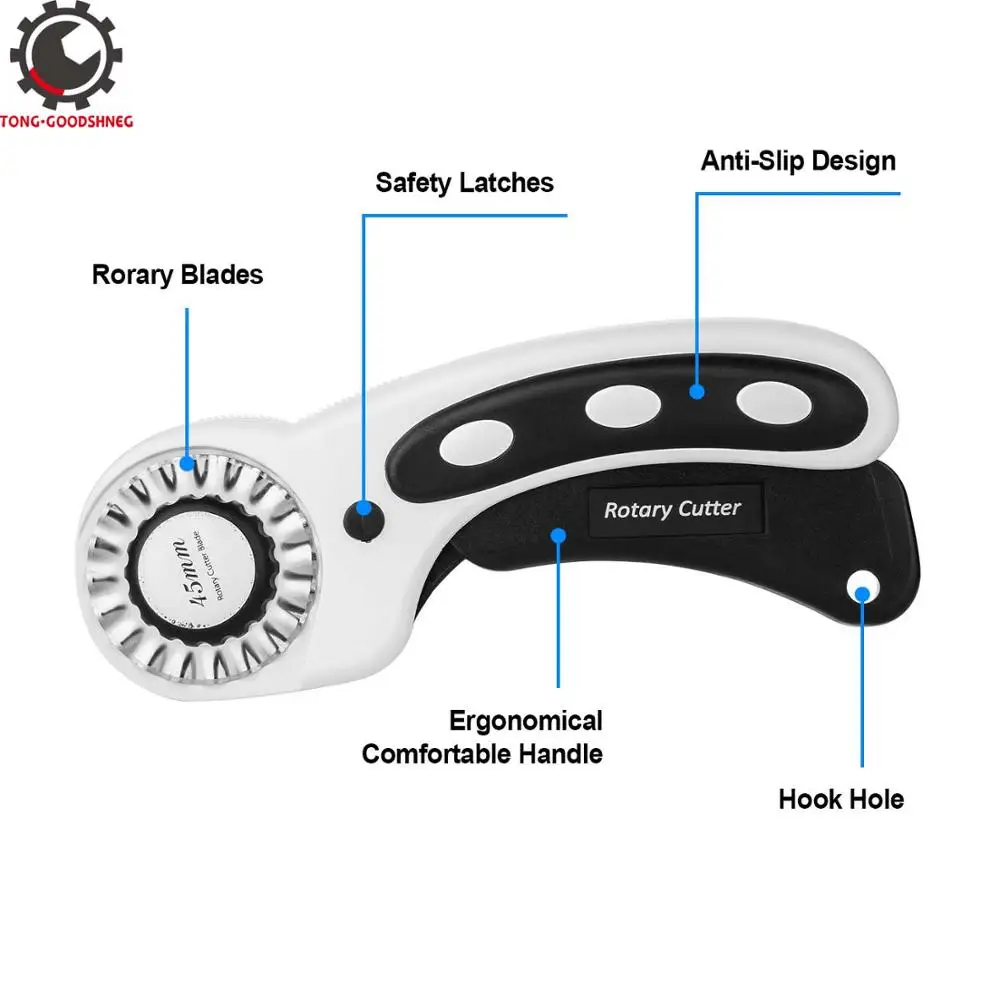 45 мм ротационный резак с 7 сменными ротационными режущими лезвиями ротационный нож для точной резки швейной ткани кожаное стеганое