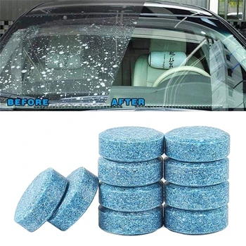 

100pcs/set Car Truck Windshield Solid Soap Piece Glass Washing Cleaning Effervescent Tablets