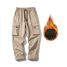 Мужские Свободные Комбинезоны, мужские повседневные штаны-шаровары, тактические брюки-карго, мужские военные брюки с поясом, хлопковые эластичные гибкие брюки с несколькими карманами