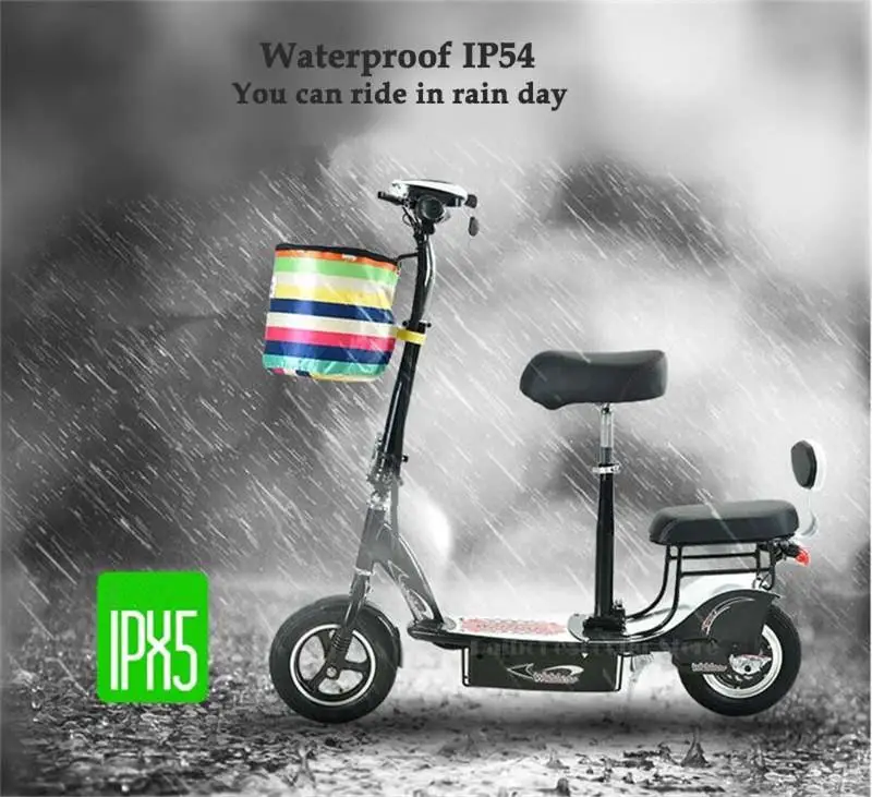 Ladies Women Mini Electric Bike 2 Wheels Electric Bicycles Folding Electric Scooter 350W 10AH 25KM/H