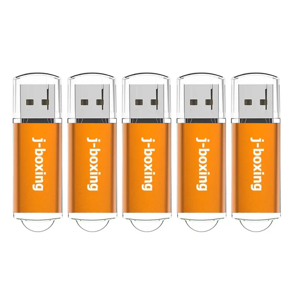 Золотой J-бокс, 5 шт., USB флеш-накопители, 1 ГБ, 2 ГБ, 4 ГБ, 8 ГБ, 16 ГБ, 32 ГБ, прямоугольная Флешка с крышкой, флешки, USB карта памяти для ПК, подарки - Цвет: Золотой