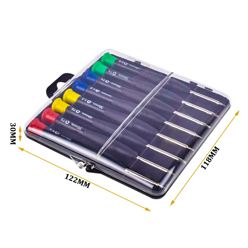 LAMEZIA 8pcs Multifunctional Precision Screwdriver Set Screw Drivers Home DIY Repair Tools For Clock PC Watch
