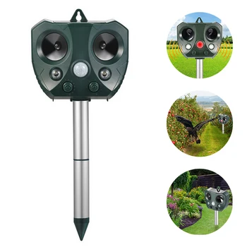 

Solar Powered Ultrasonic Pest Repeller Pest Control Mole Repellent Snake Bird Mosquito Mouse Garden Animal Repellent Tool K
